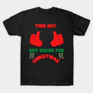 This Guy Got Socks For Christmas, Socks, Christmas Stocking, Xmas Gift, Christmas, Stocking Stuffer, Funny, Stocking Filler, Funny Xmas Gift Idea, Holiday, Kids, Present, Birthday T-Shirt